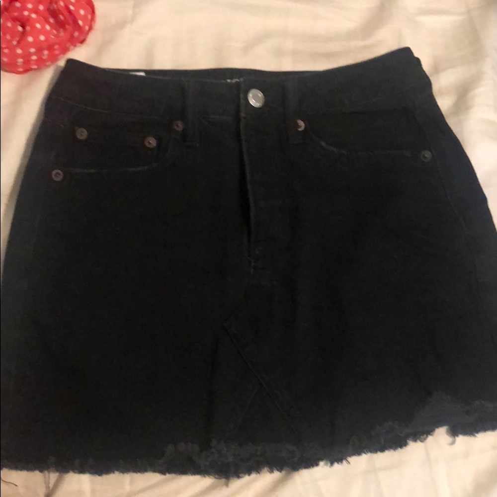 Black Denim Skirt